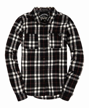 Superdry Lumberjack Női Ing Korall/Fekete/Fehér | IKQPE1850